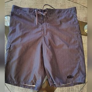 Nike Striped Board Shorts with Logo